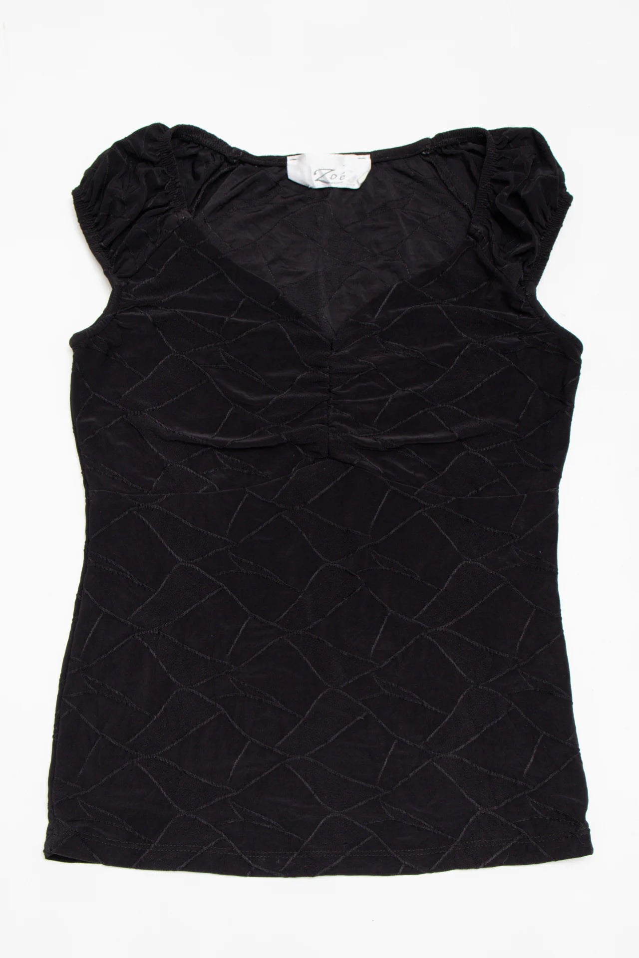 Zoé Cap Sleeve Top Black | c. 167 | Size 8/10