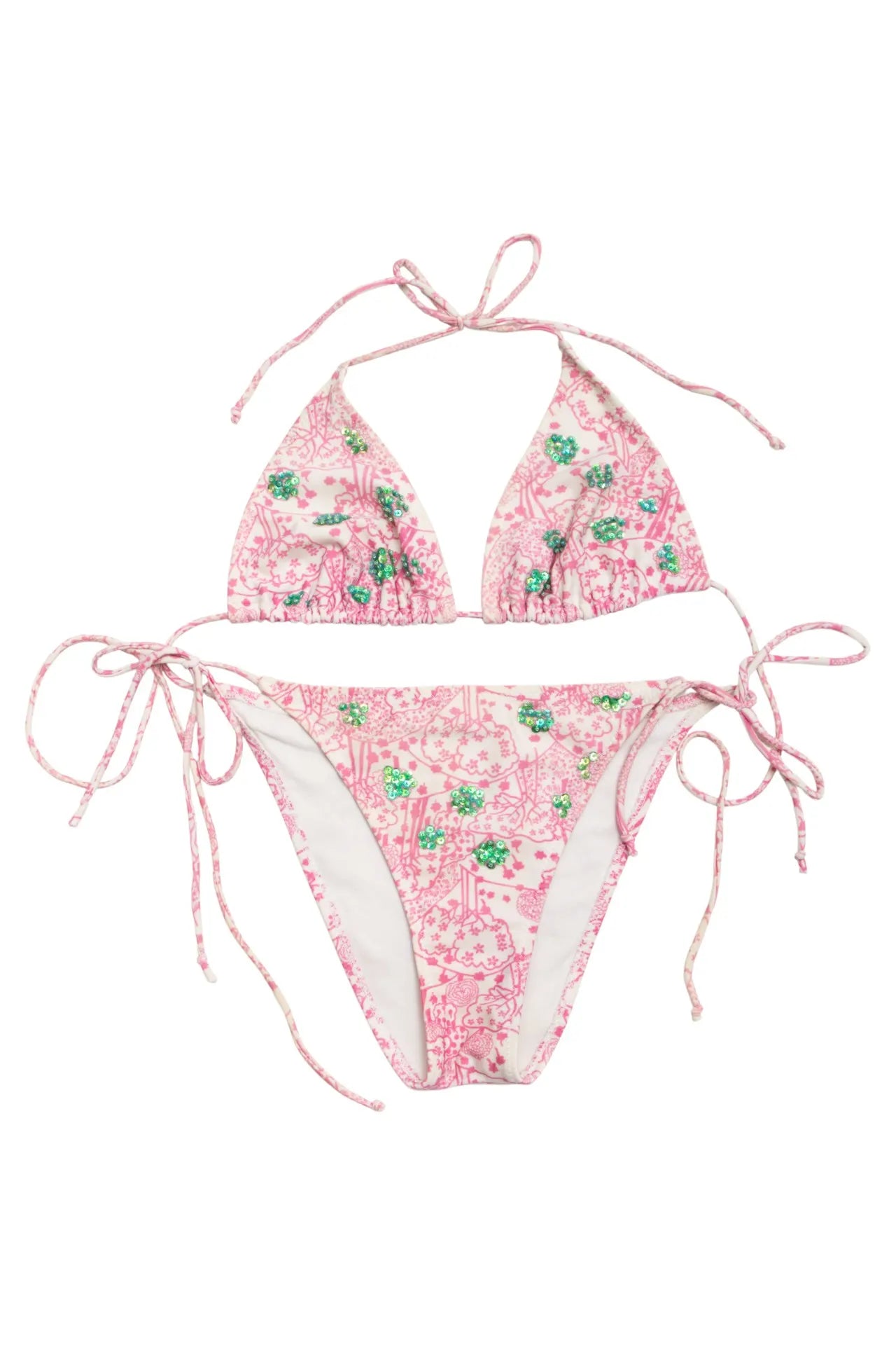 Beaded Bikini Pink | c. 167 | Size 10