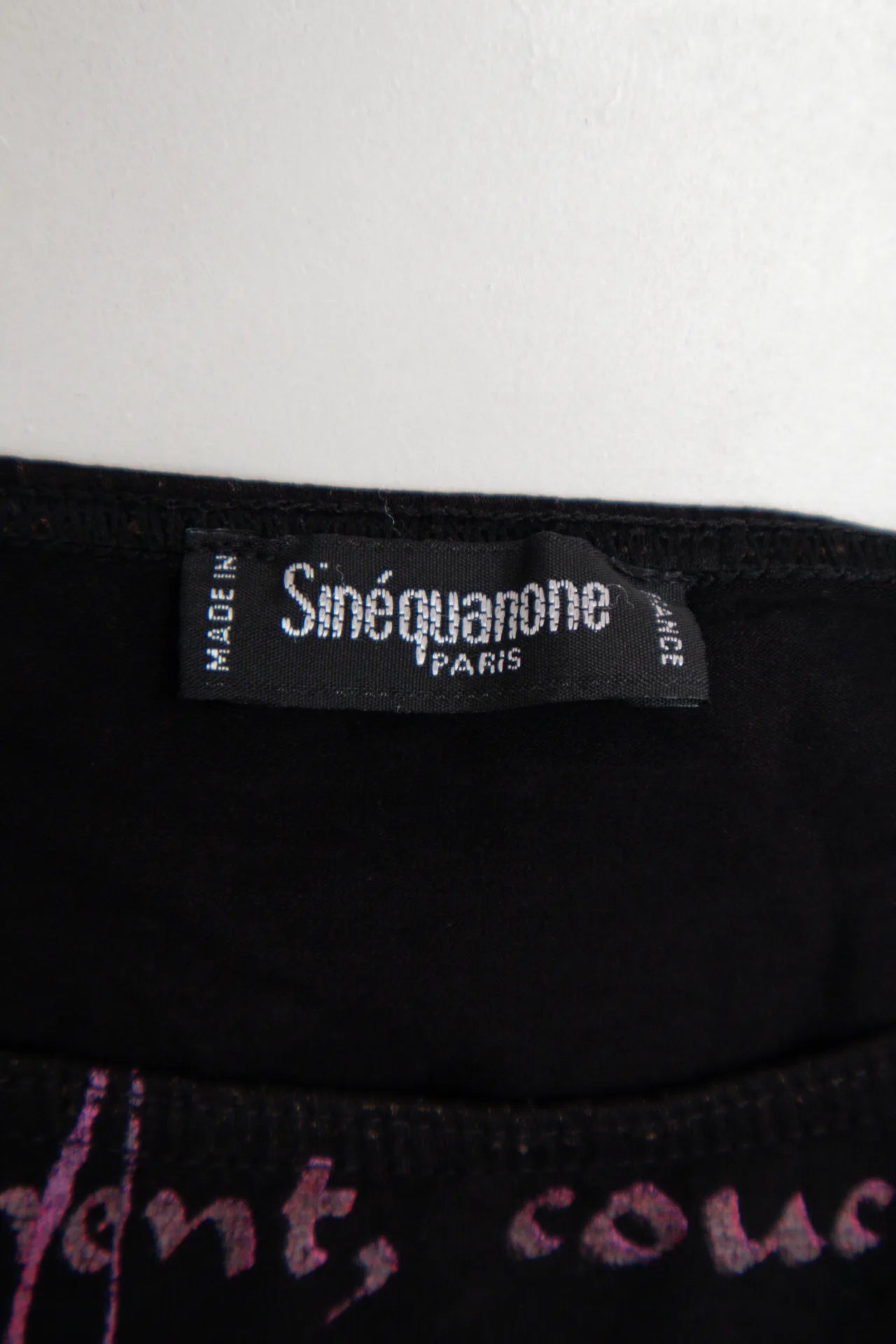 Sinéquanone Asymmetric Sleeveless Mesh Tank Top Black | c. 167 | Size 10