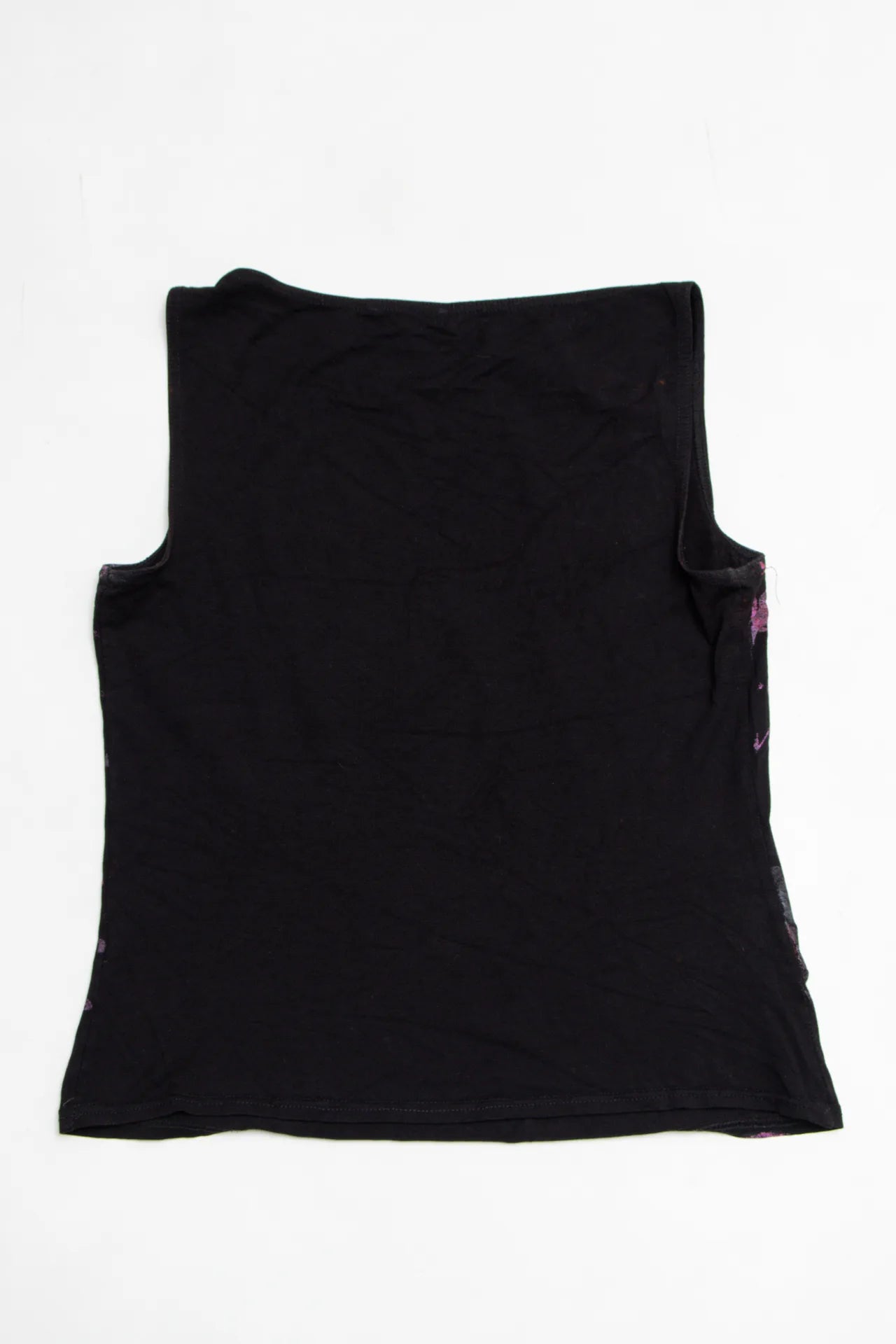 Sinéquanone Asymmetric Sleeveless Mesh Tank Top Black | c. 167 | Size 10