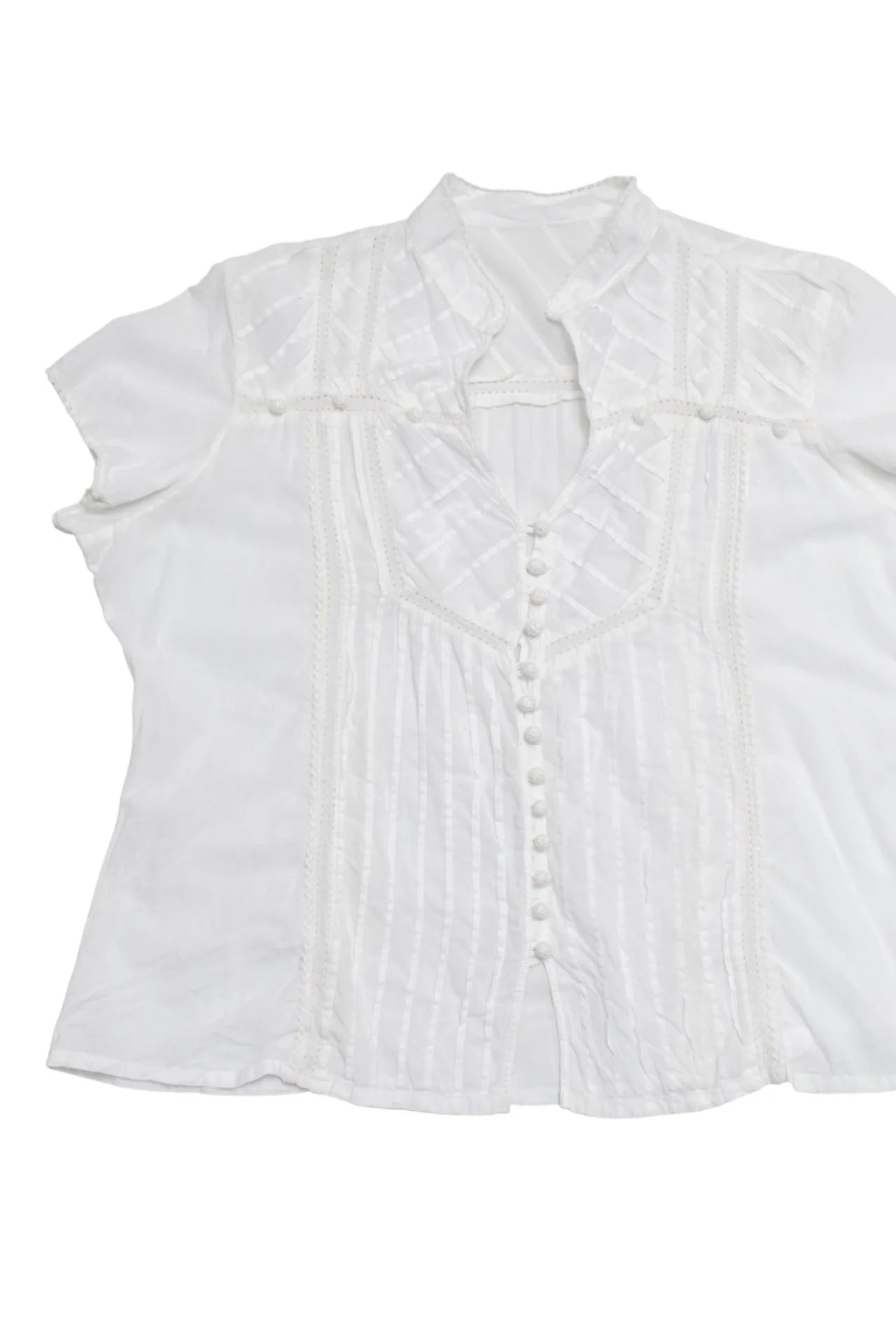 Short Sleeve Blouse White | c. 167 | Size 14