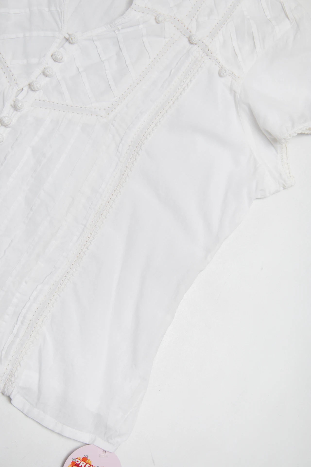 Short Sleeve Blouse White | c. 167 | Size 14