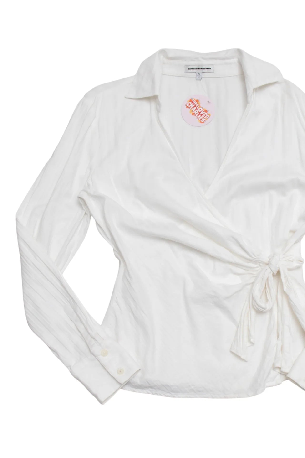 Express Design Studio Wrap Blouse White | c. 167 | Size 10