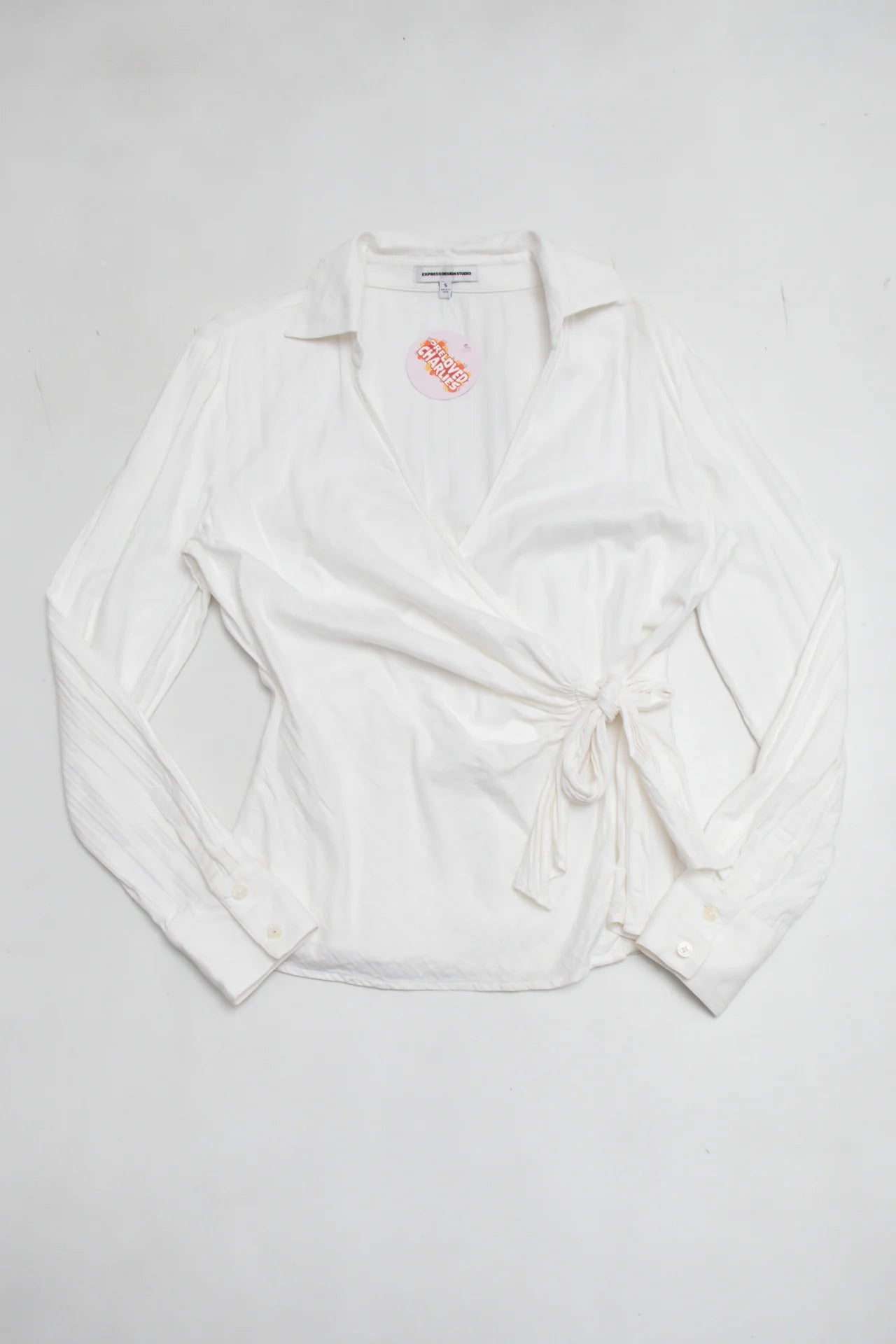 Express Design Studio Wrap Blouse White | c. 167 | Size 10