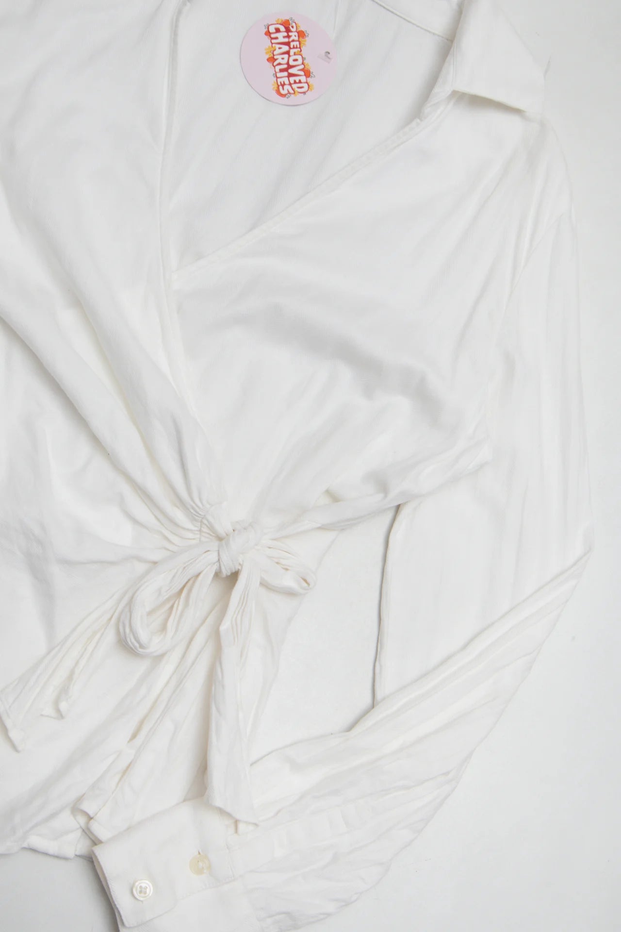 Express Design Studio Wrap Blouse White | c. 167 | Size 10