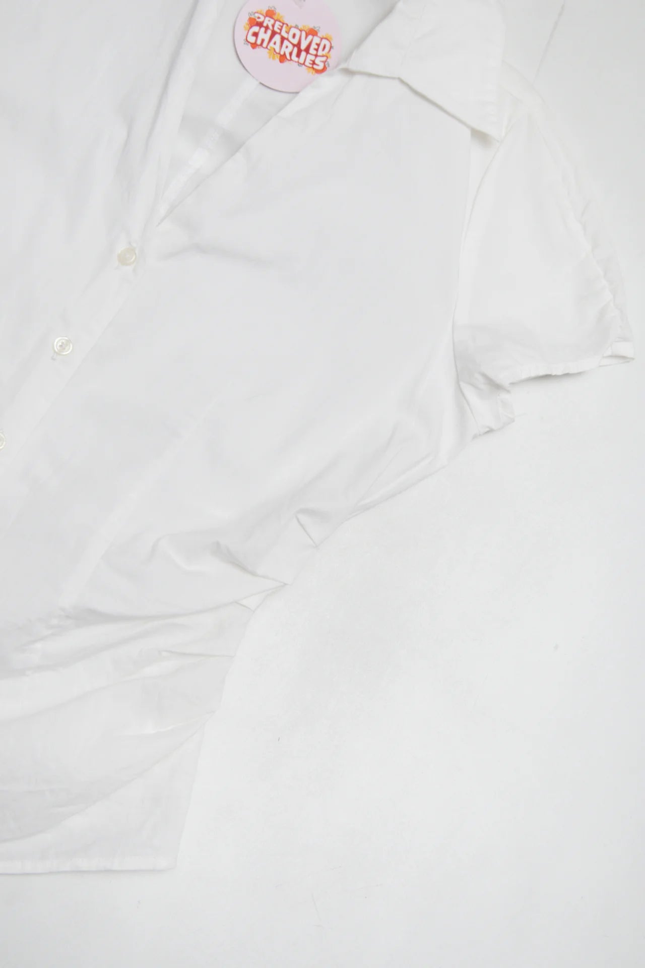 Le Chateau Short Sleeve Blouse White | c. 167 | Size 10