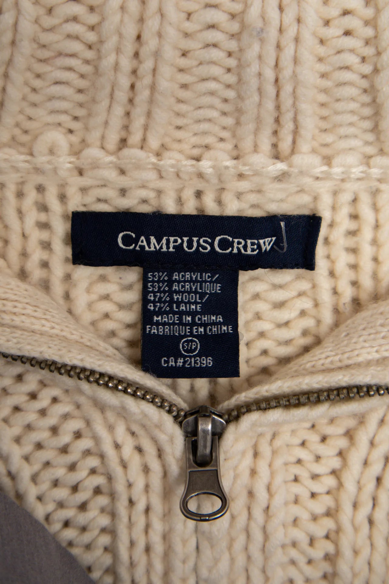 Campus Crew Sweater White | c. 167 | Size 8