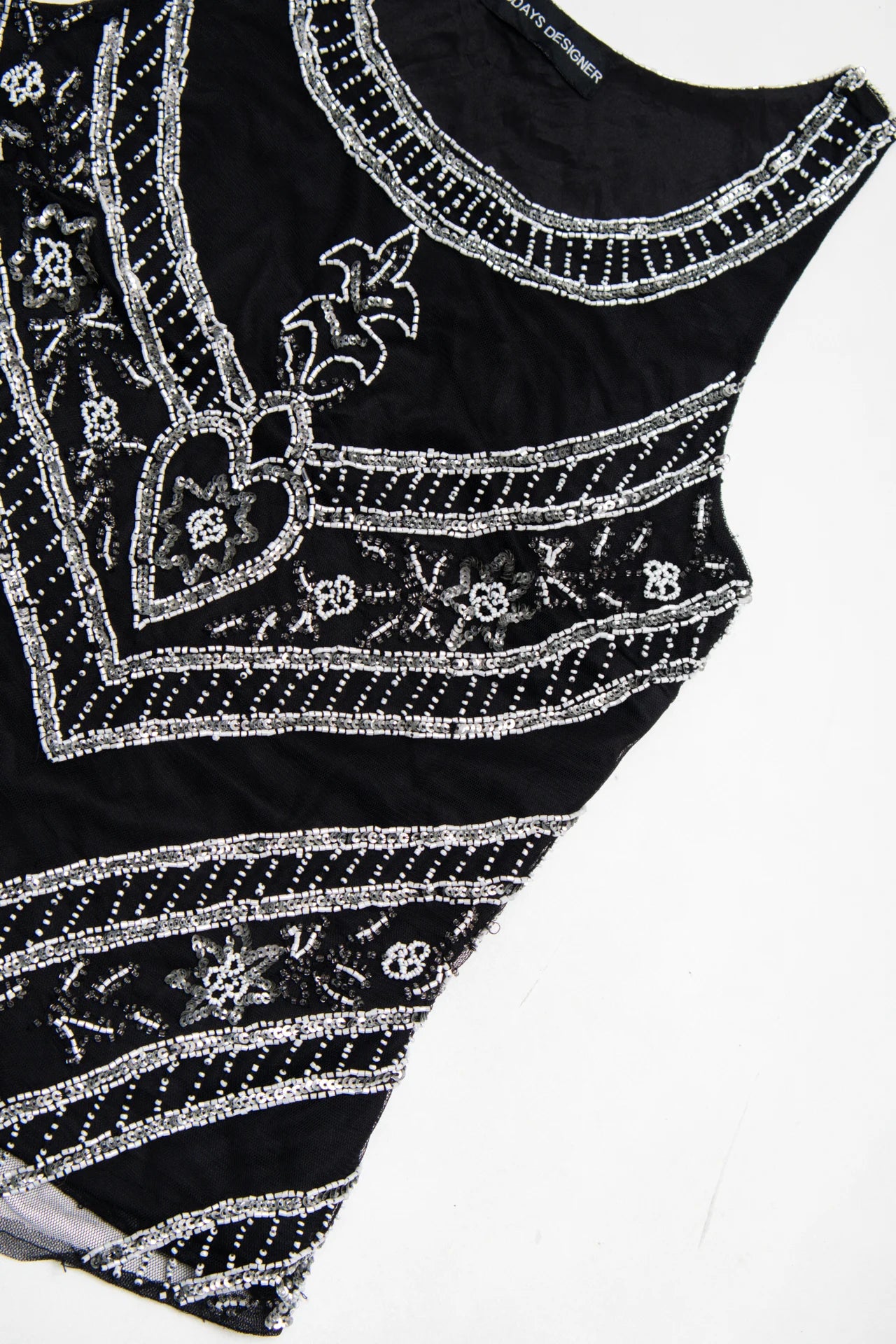 Todays Designer Beaded Tank Top Black | c. 167 | Size 8