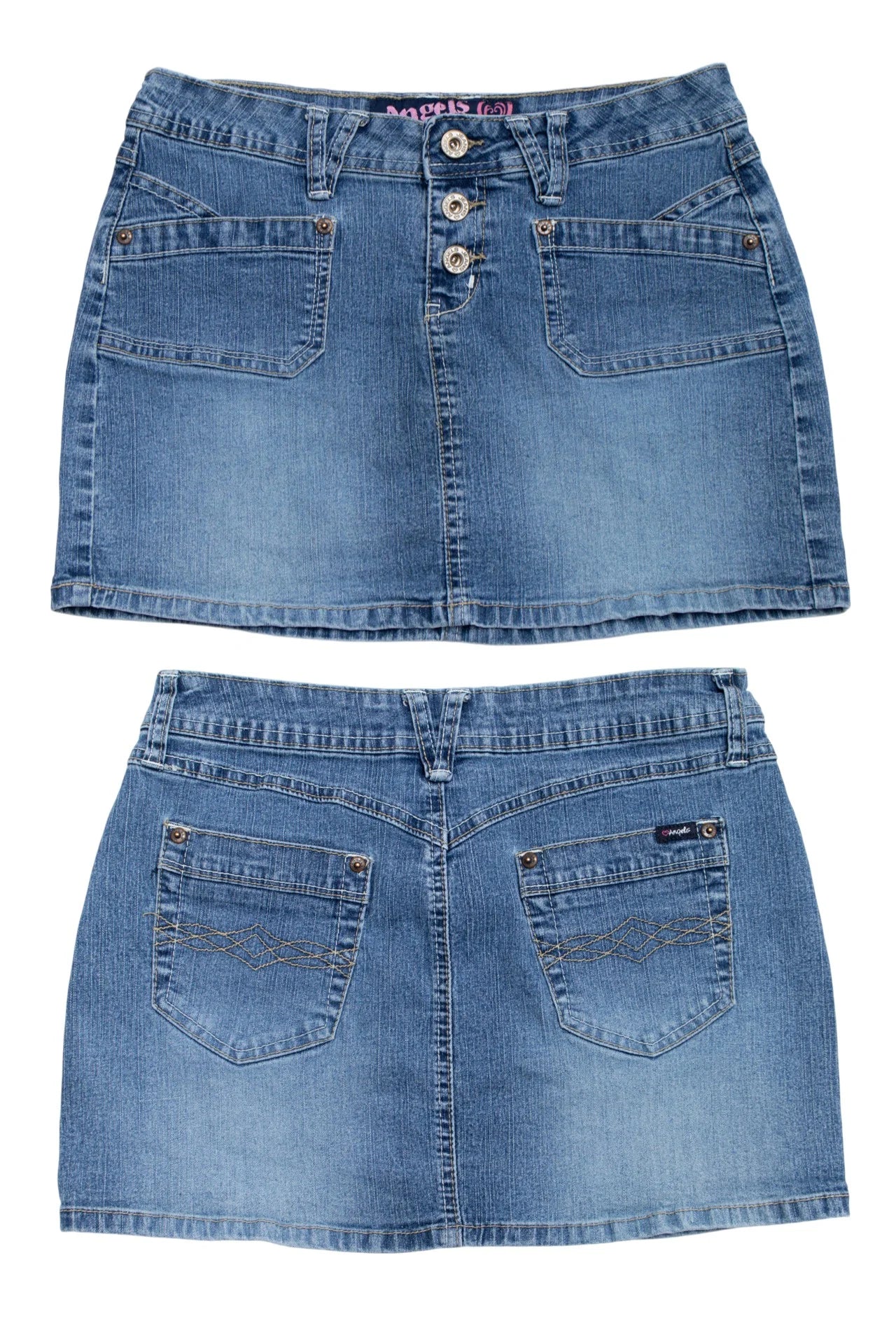 Angels Jeans Denim Mini Skirt Blue | c. 167 | Size 8