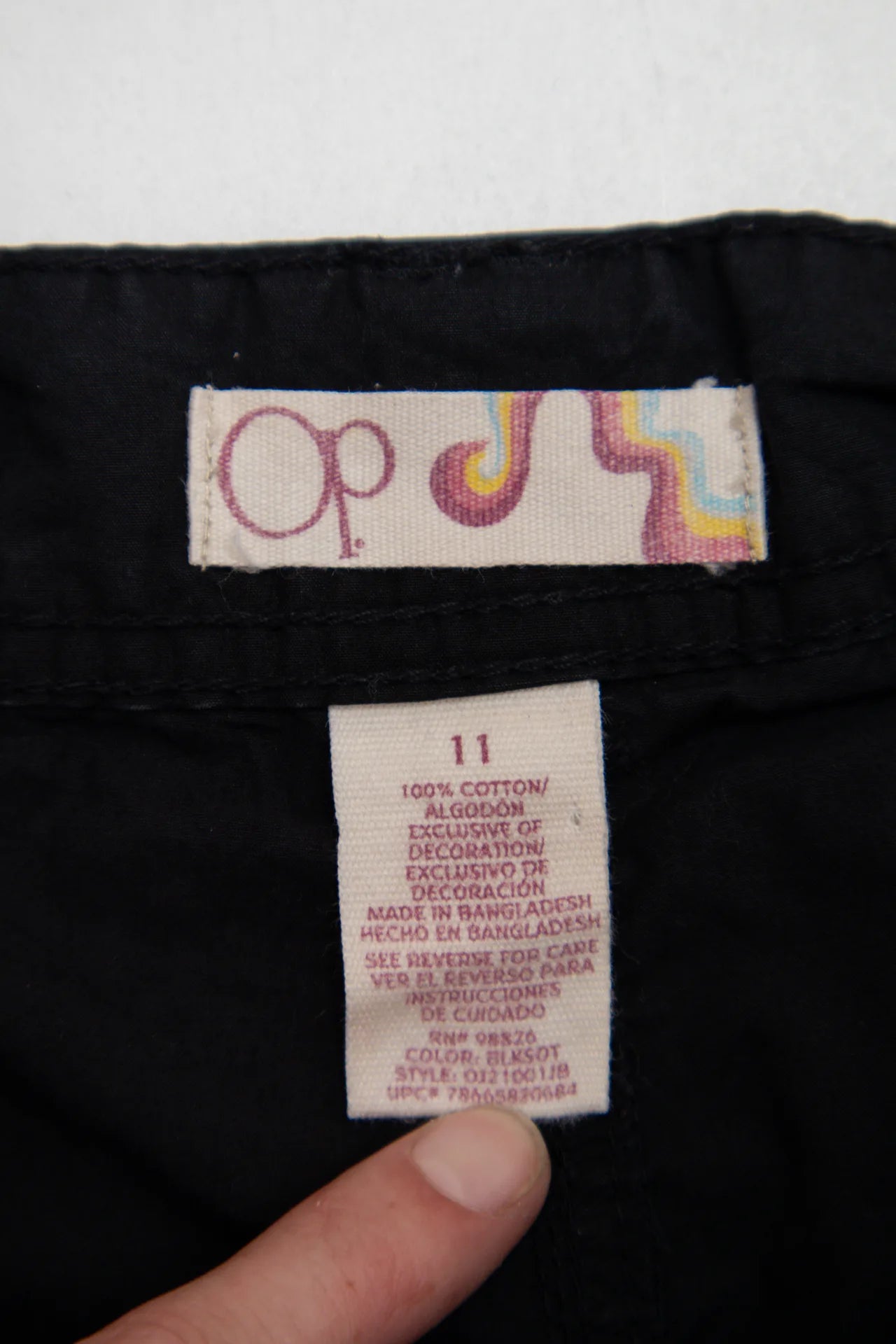 Op Cotton Shorts Black | c. 167 | Size 10/12