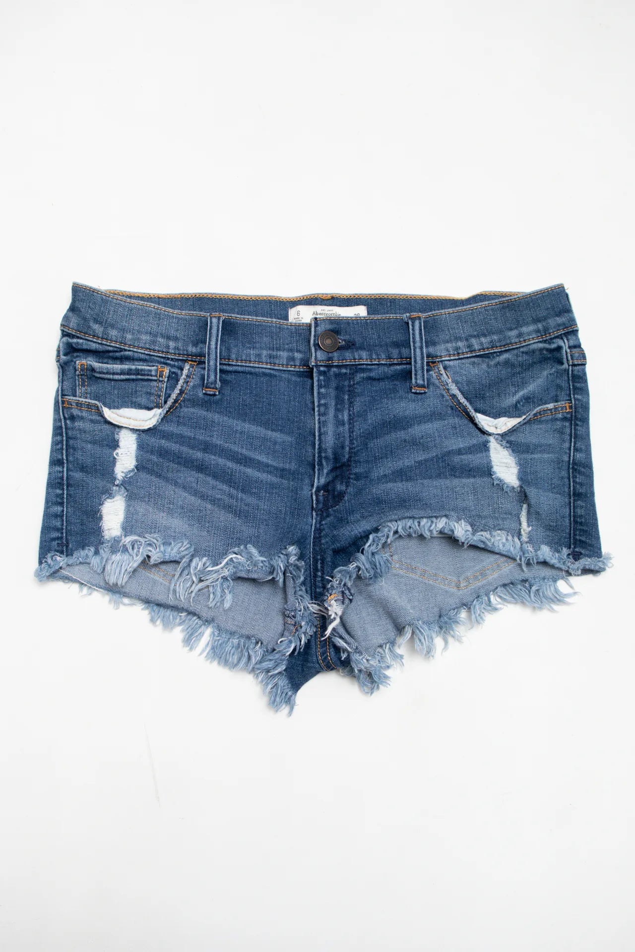 Abercrombie & Fitch Distressed Denim Shorts Blue | c. | Size 10