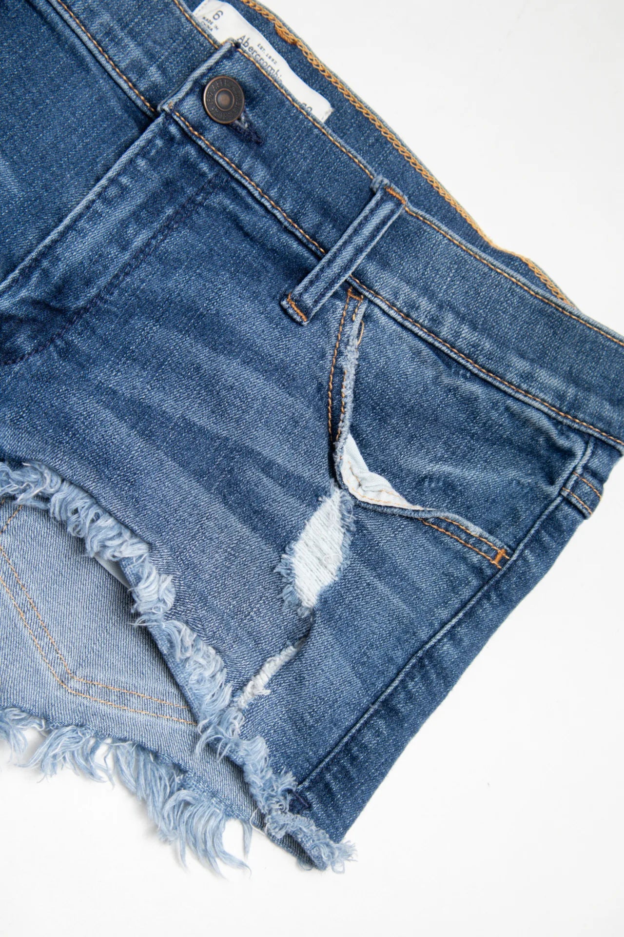 Abercrombie & Fitch Distressed Denim Shorts Blue | c. | Size 10