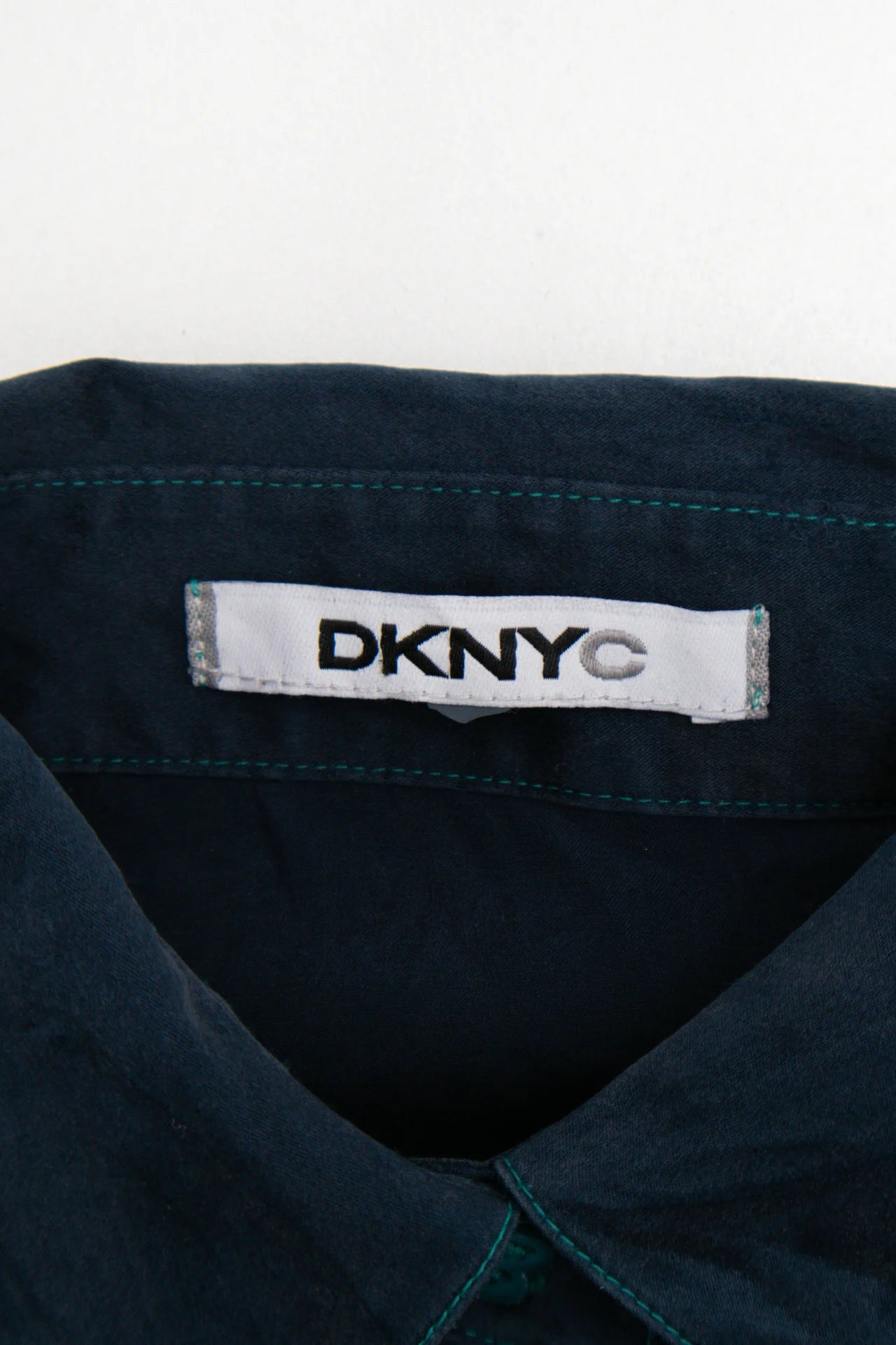 Dknyc Long Sleeve Silk Blouse Navy | c. 167 | Size 8