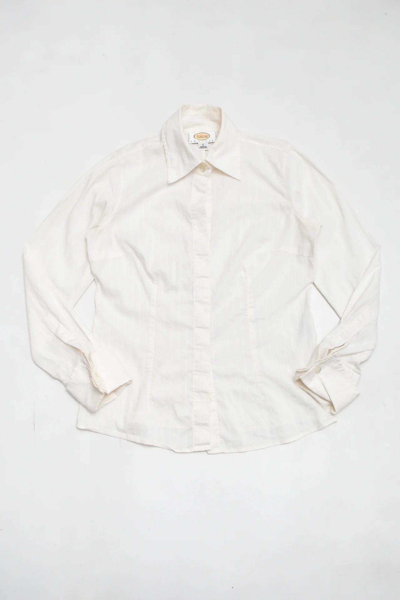 Talbots Pinstripe Blouse White | c. 167 | Size 8