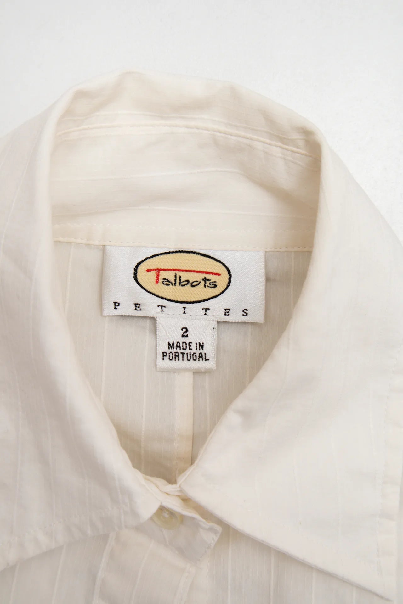 Talbots Pinstripe Blouse White | c. 167 | Size 8