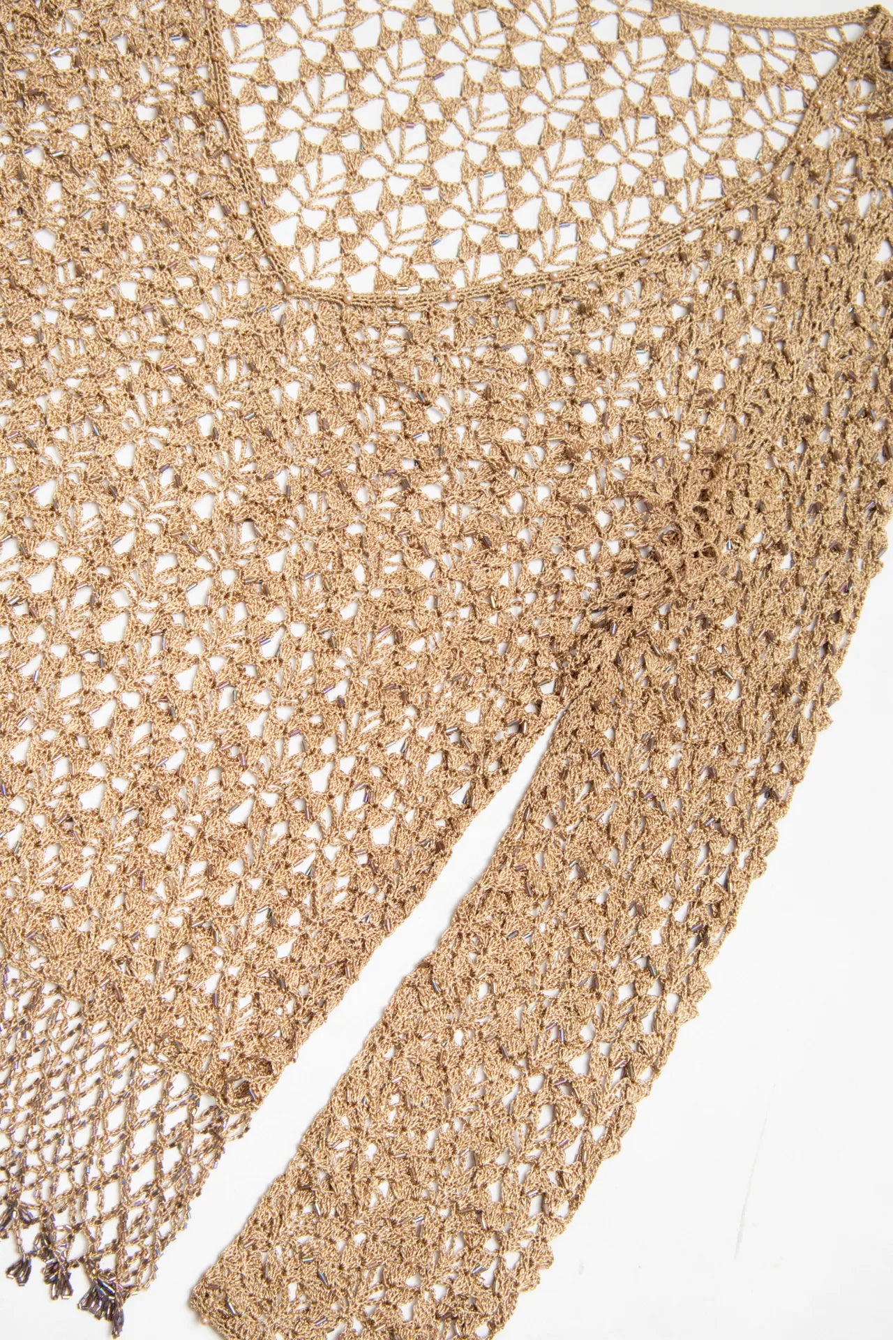 Crochet Top Beige | c. 167 | Size 12/14
