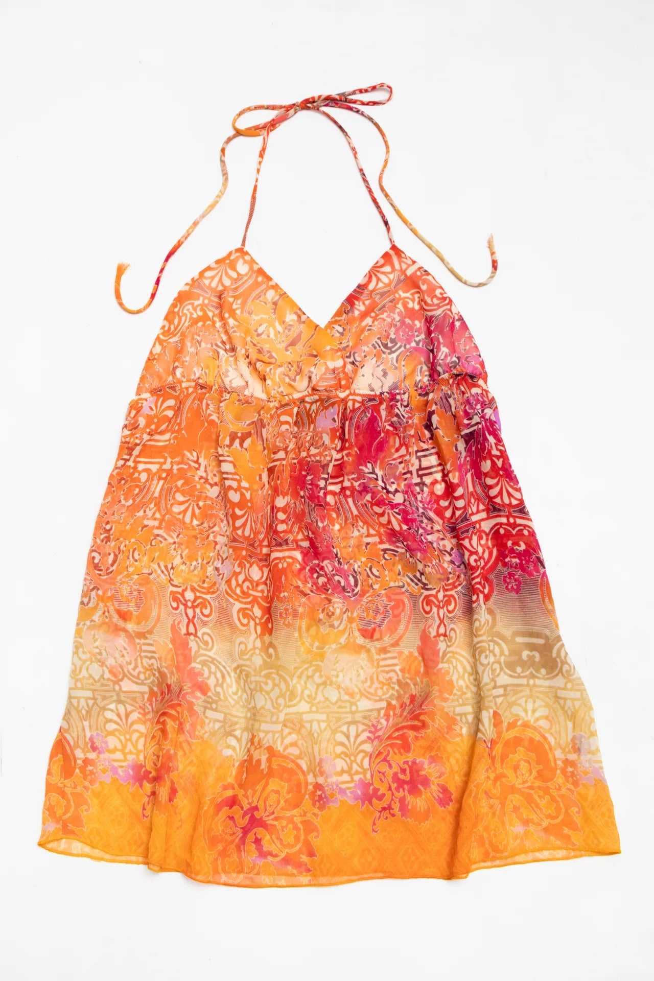 Twentyone Halter Mini Dress Orange | c. 167 | Size 12