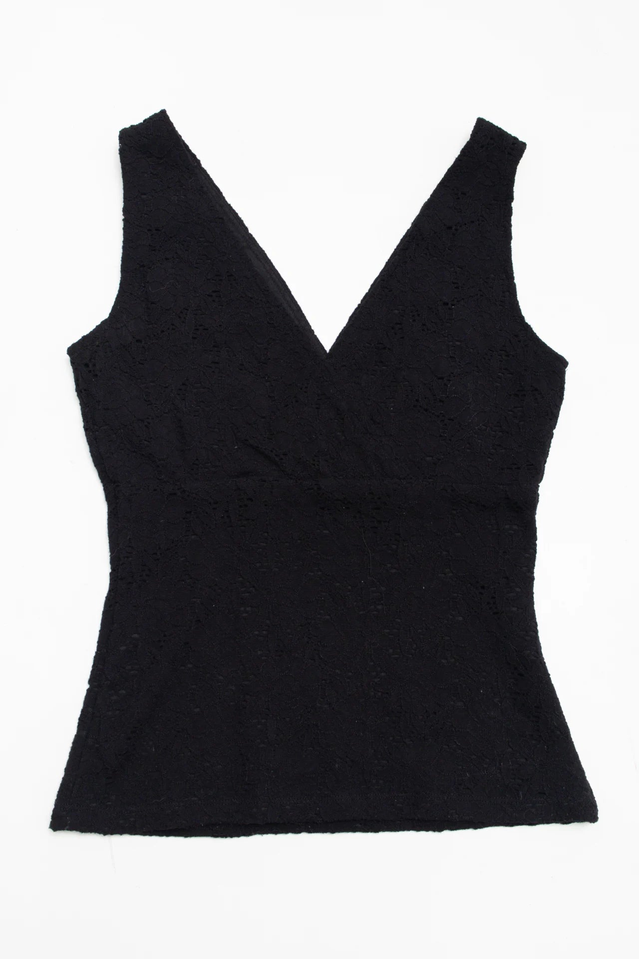 Soft Works Sleeveless Lace Top Black | c. 167 | Size 8