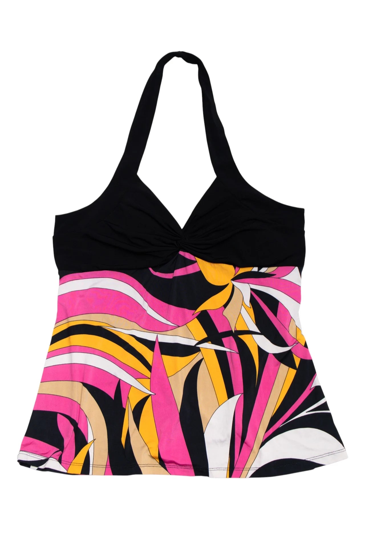 Janette Plus Abstract Print Halter Top Pink | c. 167 | Size