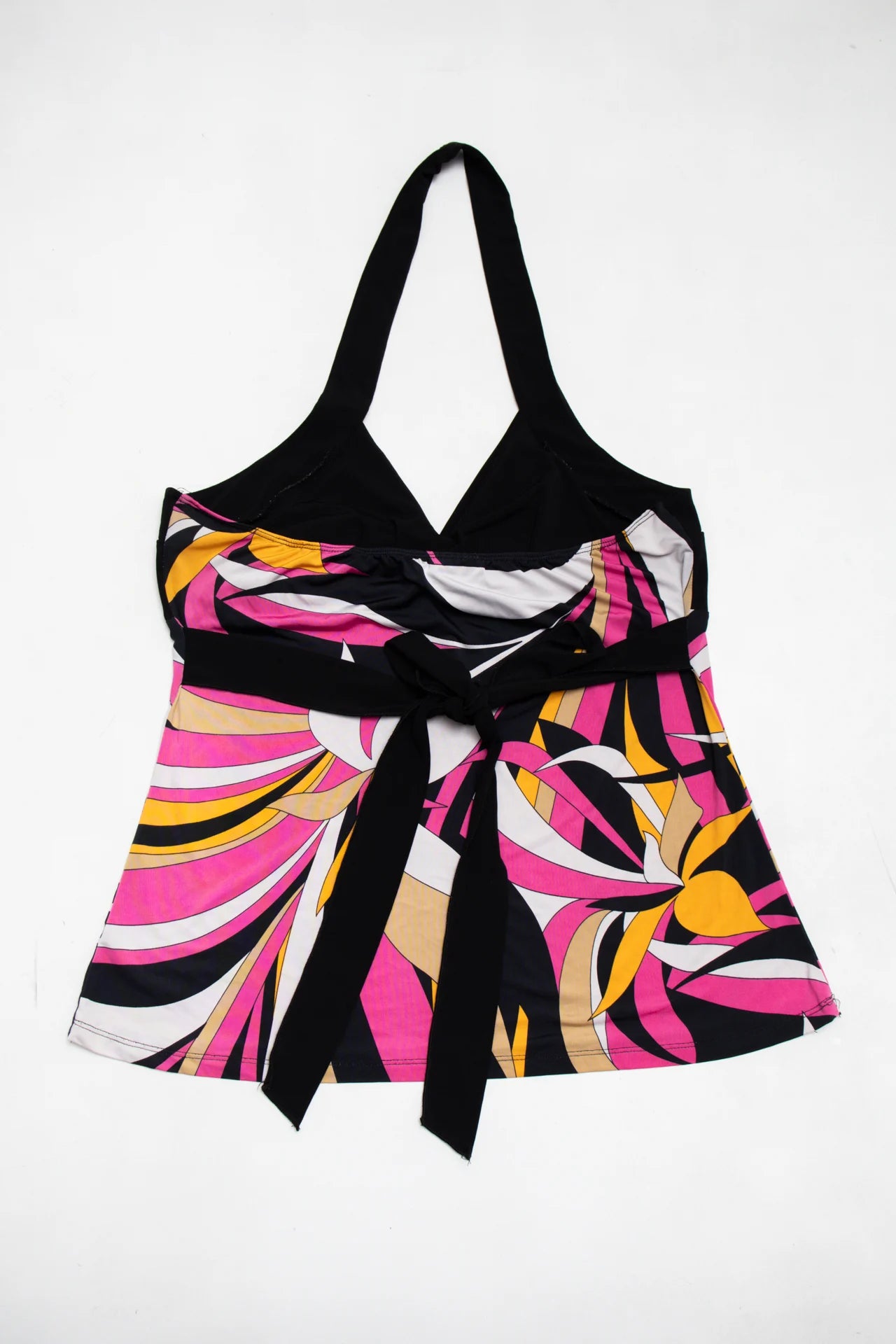 Janette Plus Abstract Print Halter Top Pink | c. 167 | Size