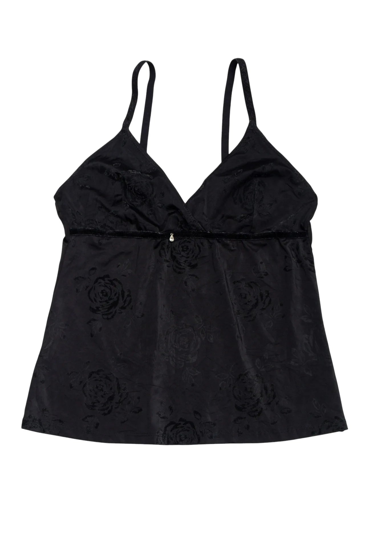 Crushed Velvet Camisole Top Black | c. 167 | Size 10