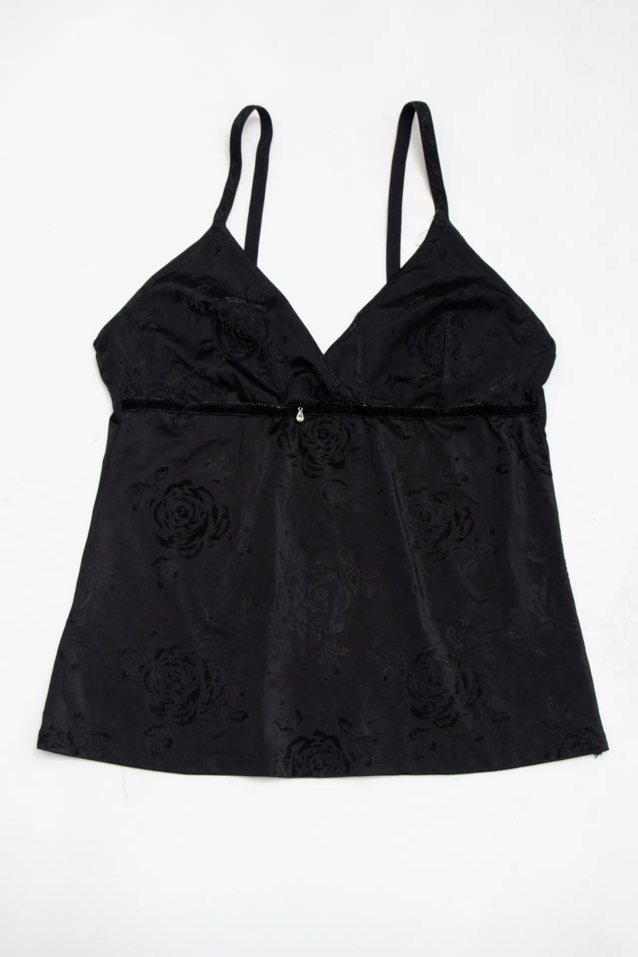 Crushed Velvet Camisole Top Black | c. 167 | Size 10