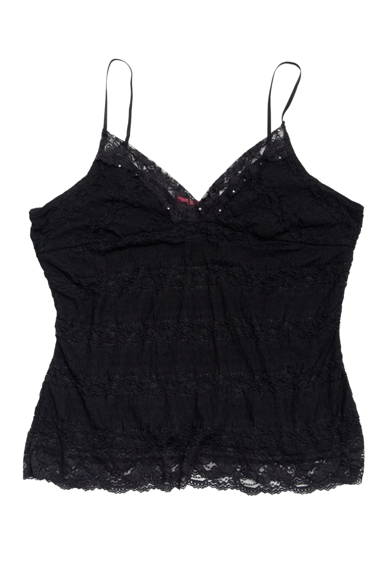 Tricot Lace Camisole Top Black | c. 167 | Size 14