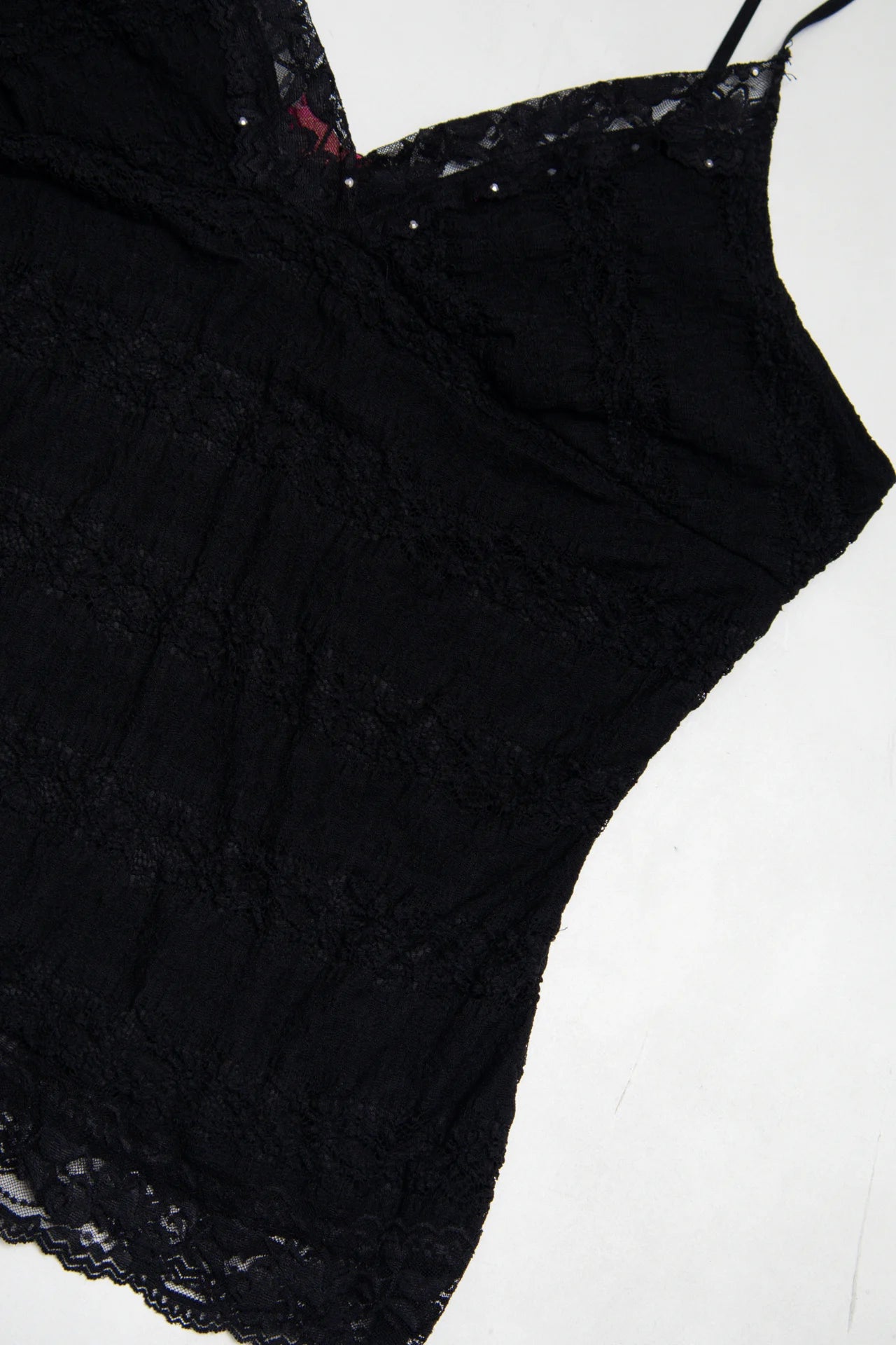 Tricot Lace Camisole Top Black | c. 167 | Size 14