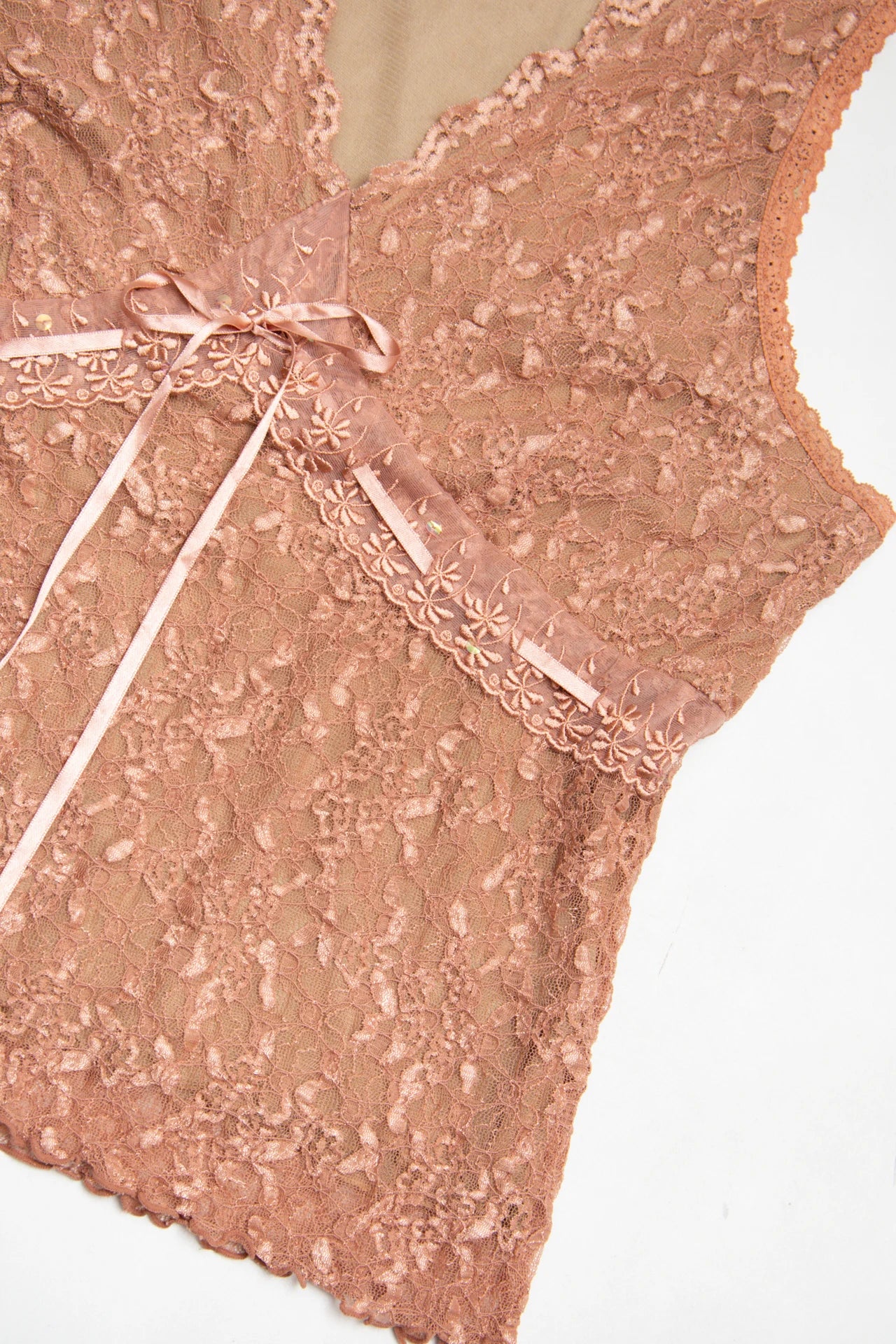 Merona Lace Top Bronze | c. 167 | Size 12