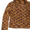 Alpaca S Pul Openwork Turtleneck Sweater Brown | c. 168 | Size 6