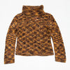 Alpaca S Pul Openwork Turtleneck Sweater Brown | c. 168 | Size 6