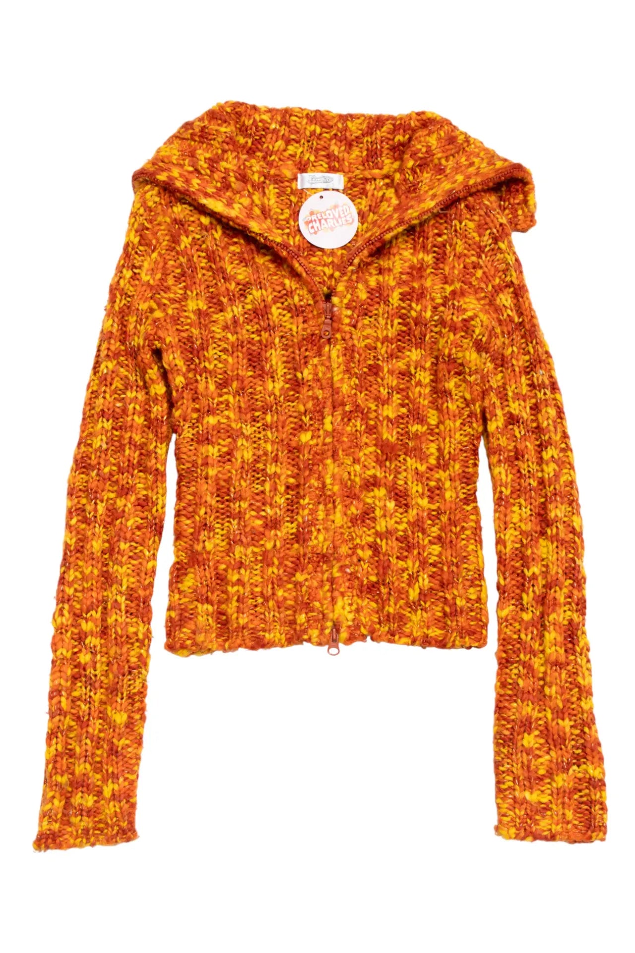 Pimkie Zip-up Cardigan Orange | c. 168 | Size 8
