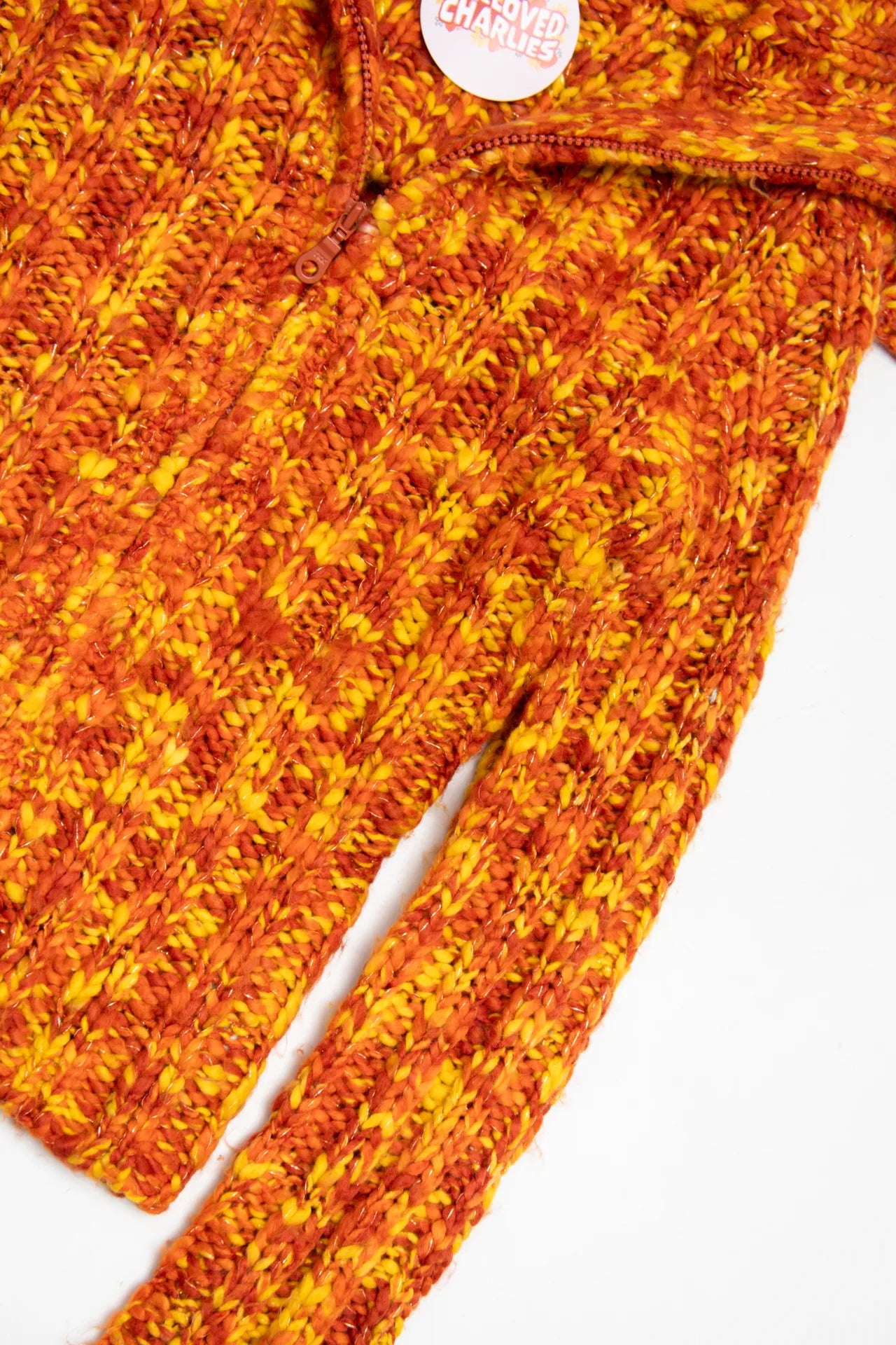 Pimkie Zip-up Cardigan Orange | c. 168 | Size 8