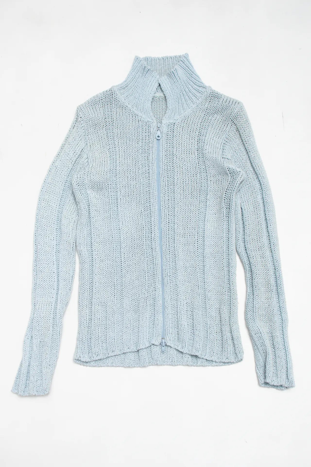 Zip-up Cardigan Gray | c. 168 | Size 8
