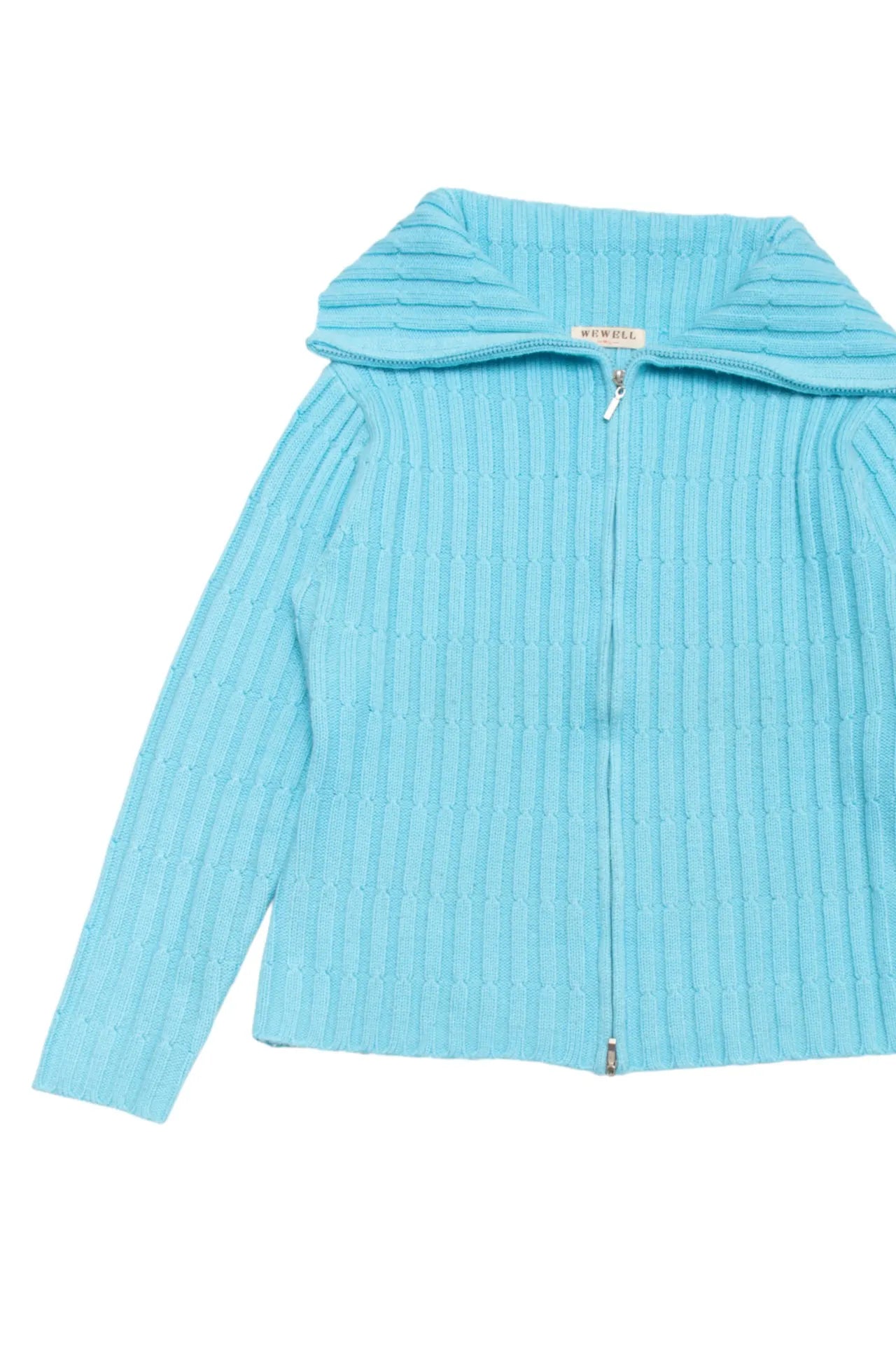 Wewell Zip-up Cardigan Blue | c. 168 | Size 10/12