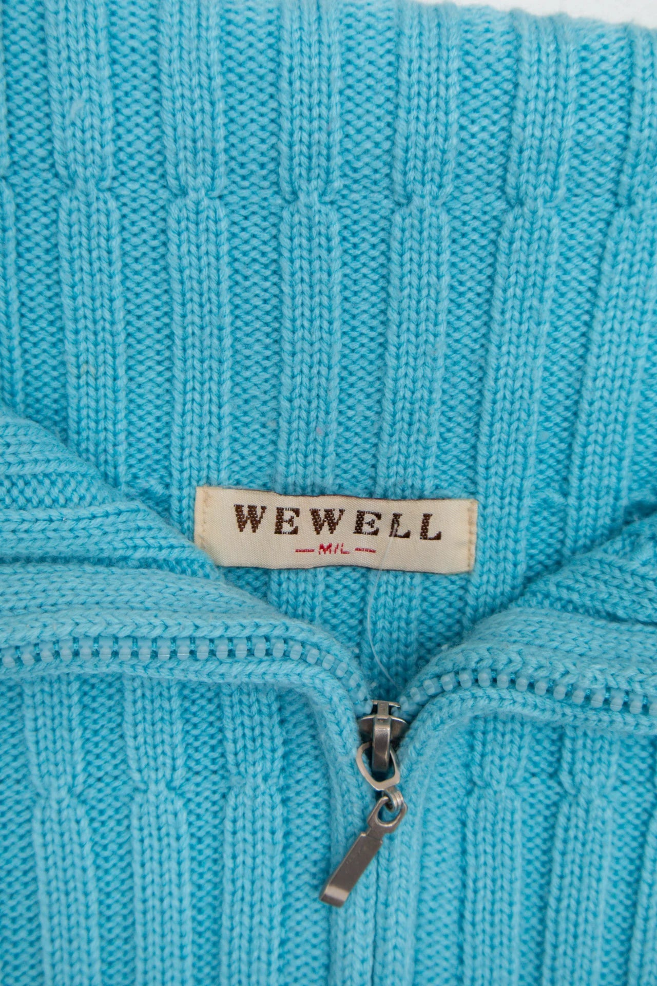 Wewell Zip-up Cardigan Blue | c. 168 | Size 10/12