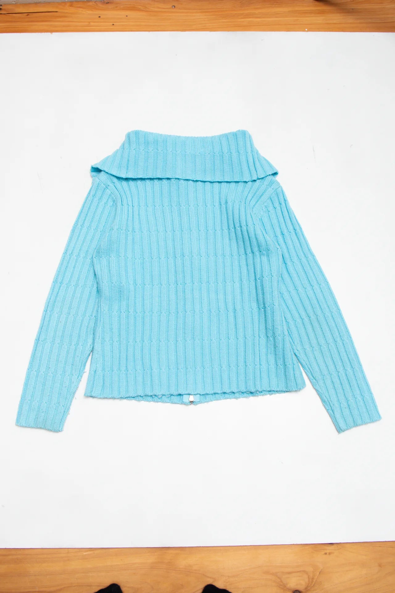Wewell Zip-up Cardigan Blue | c. 168 | Size 10/12