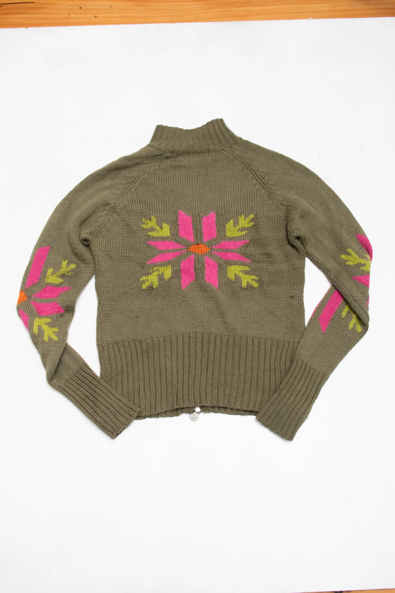 Neve Designs Zip-up Sweater Green | c. 168 | Size 12