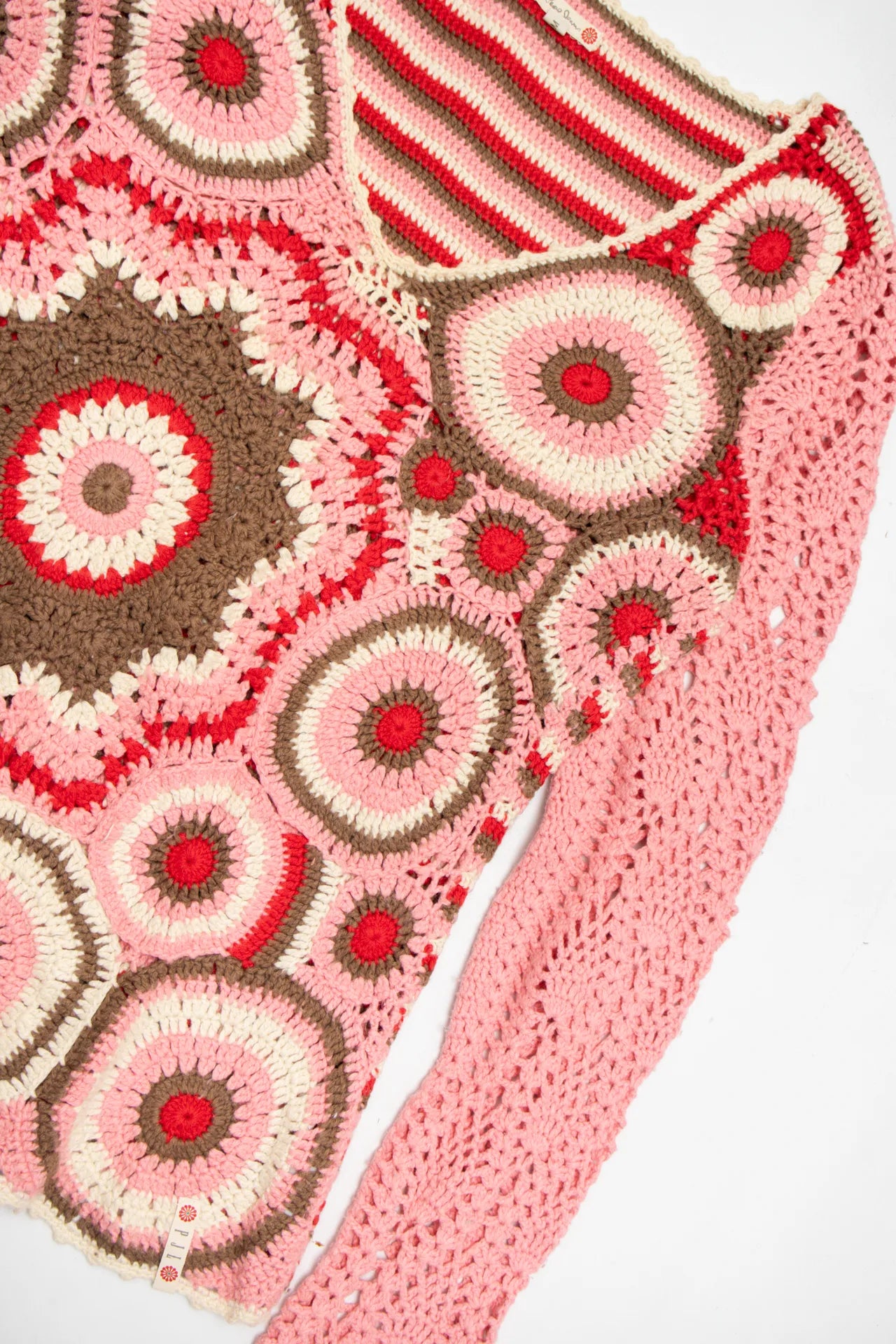 Pepe Jeans Crochet Knit Top Pink | c. 168 | Size 10