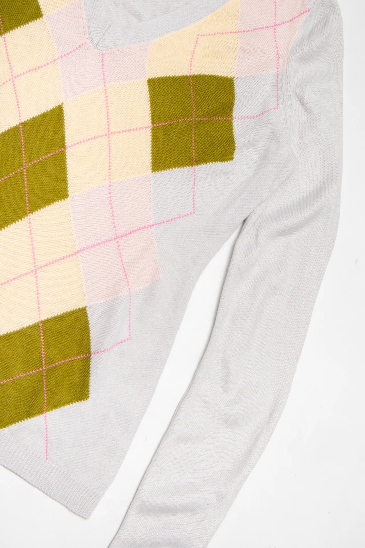 New York & Company Argyle Sweater Beige | c. 168 | Size 8