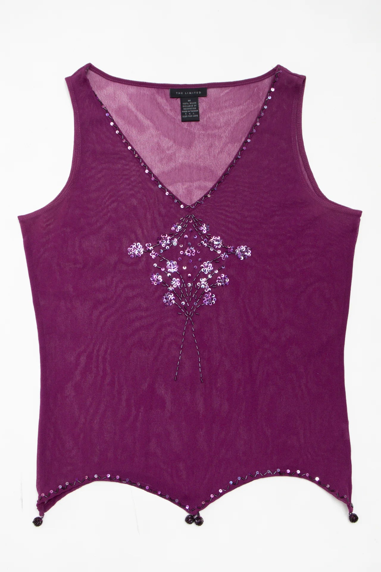 The Limited Mesh Tank Top Purple | c. 168 | Size 10/12
