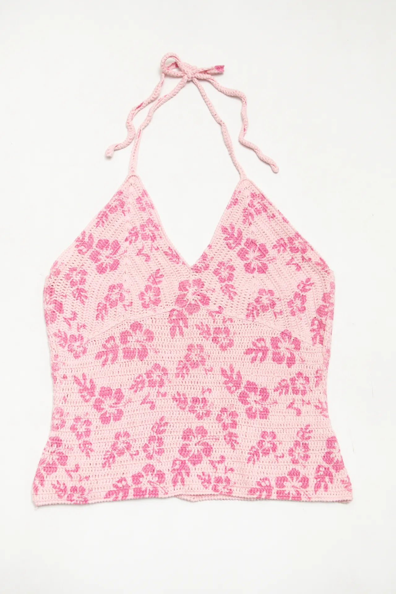 Bay Halter Crochet Top Pink | c. 168 | Size 10