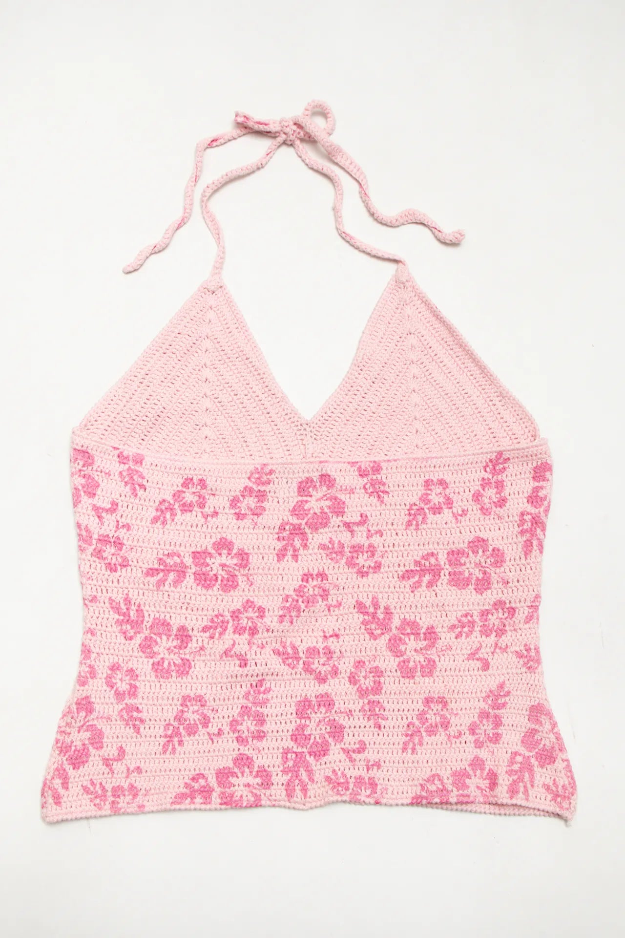 Bay Halter Crochet Top Pink | c. 168 | Size 10