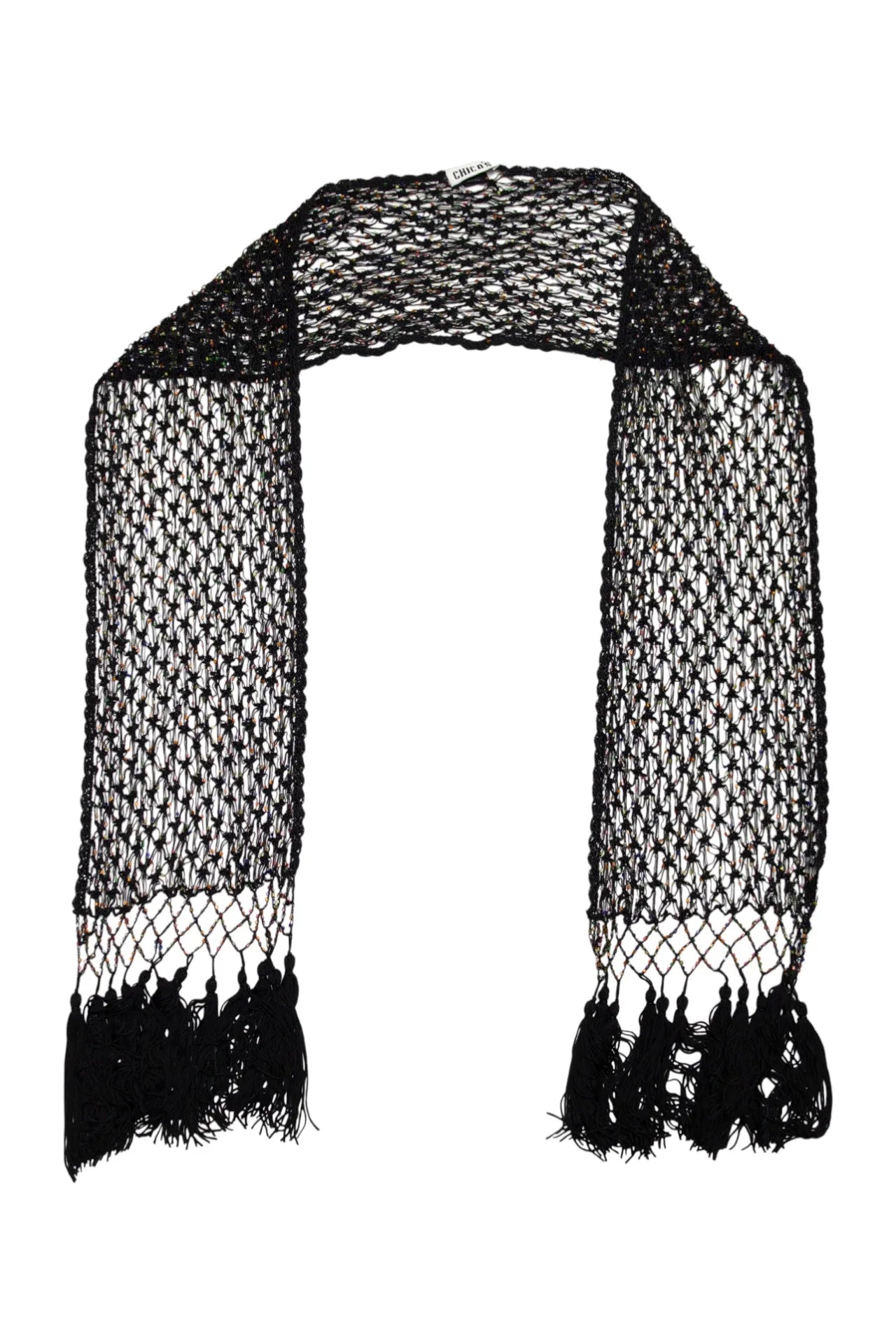 Chico's BeadedScarf Black | c. 168 | Size