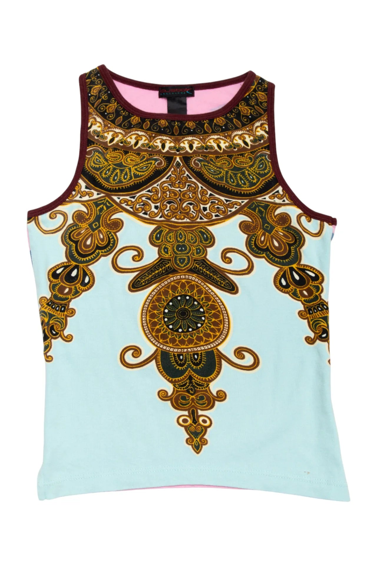 #23 Custo Barcelona Sleeveless Mandala Tank Top Blue | c. | Size 10/12
