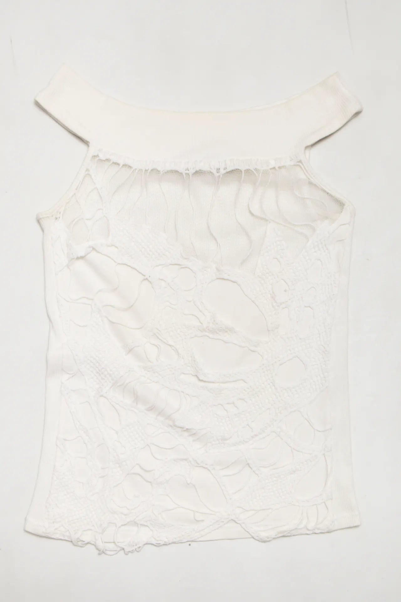 #32 Didier Parakian Off-shoulder Knit Top White | c. | Size 8