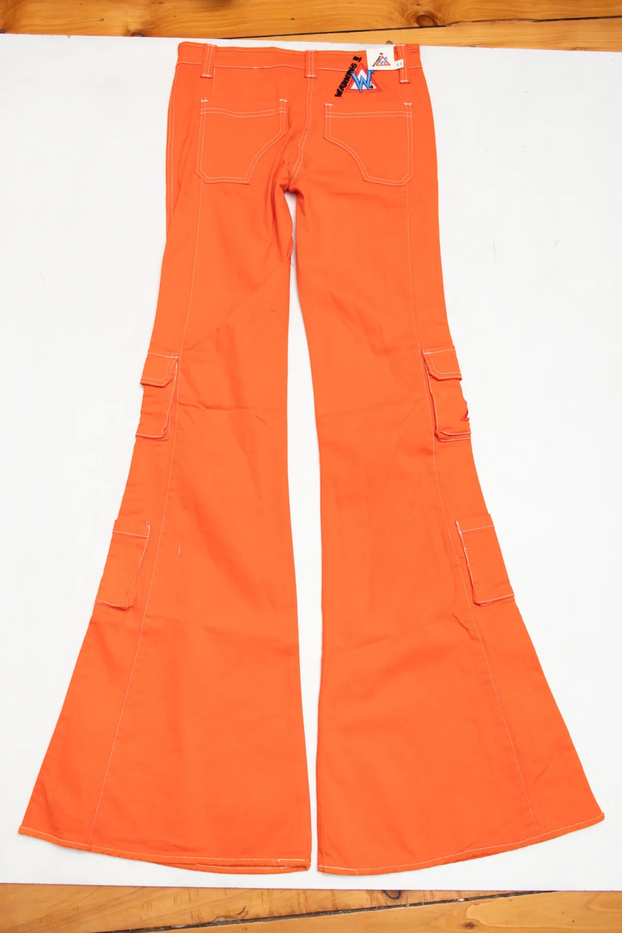 #51 Warning Flared Cargo Pants Orange | c. | Size 8