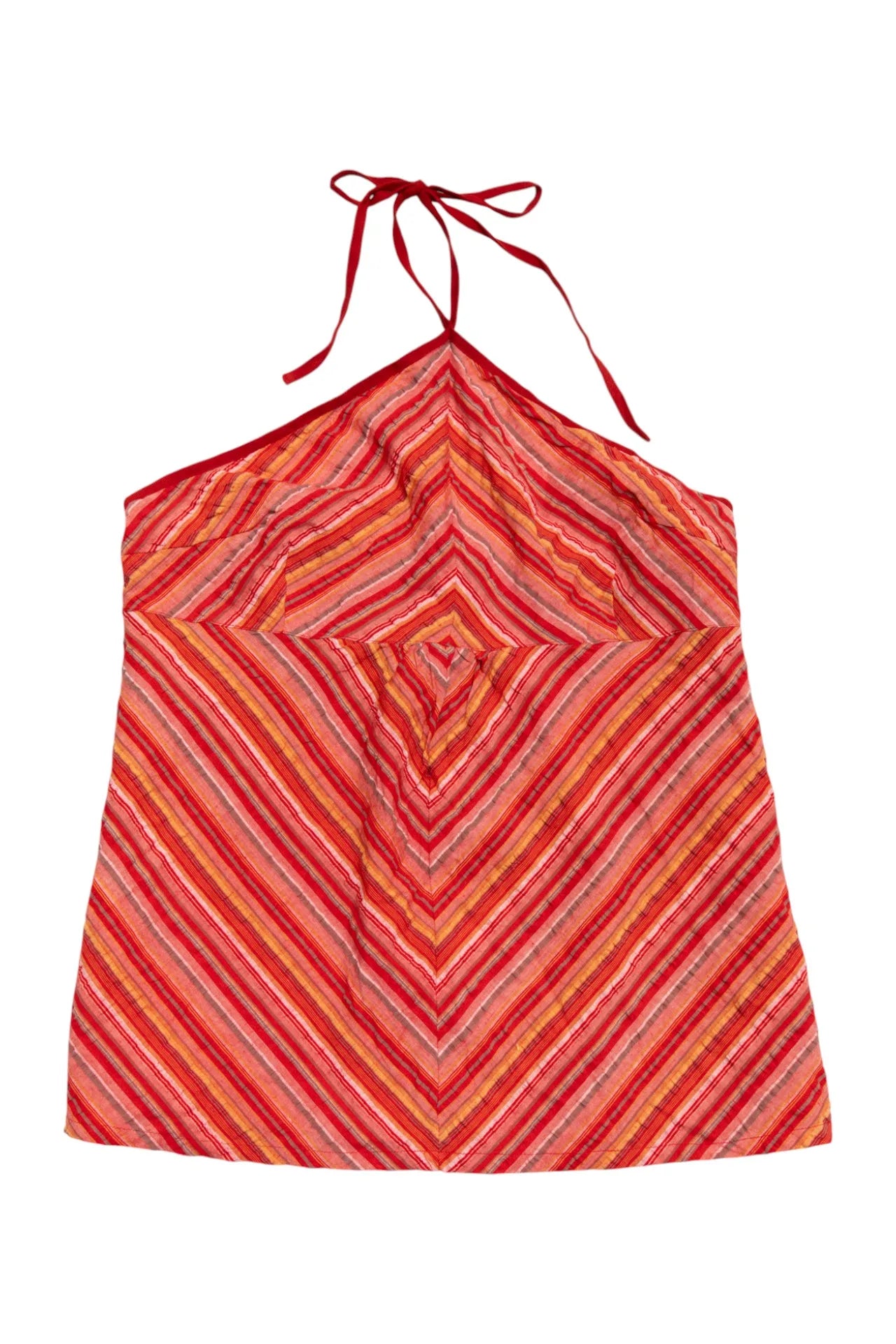 #137 Etam Striped Halter Top Red | c. 169 | Size