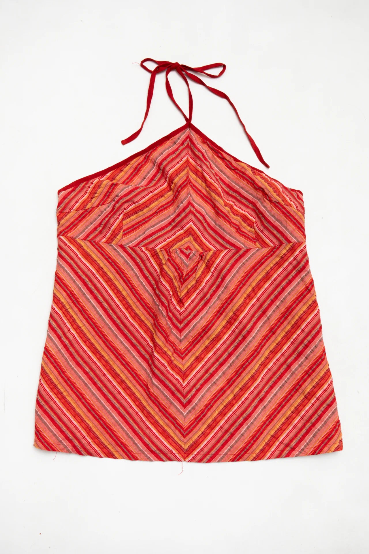 #137 Etam Striped Halter Top Red | c. 169 | Size