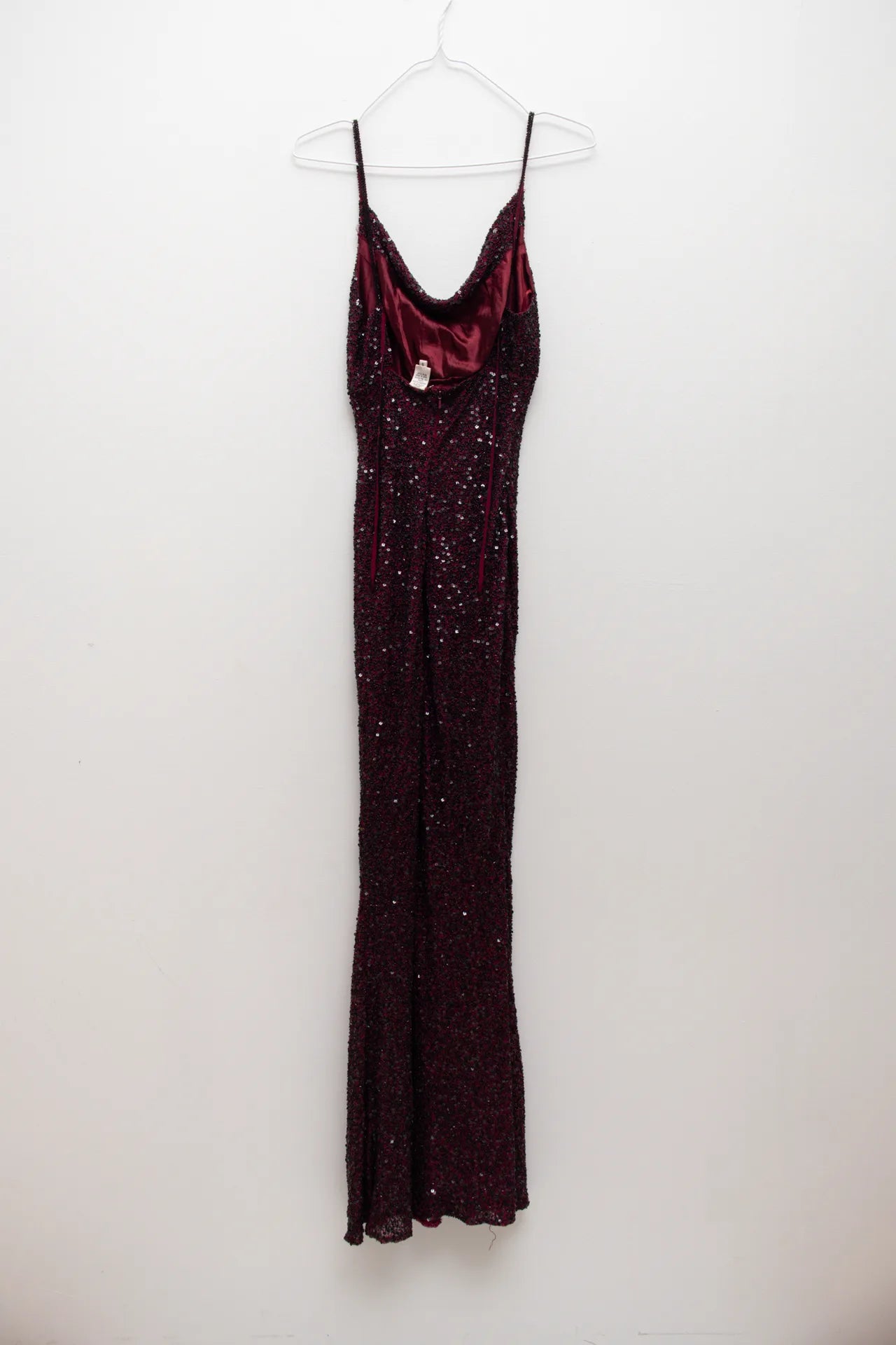 #157 Scala Beaded Cowl‑neck Evening Gown Red | c. 169 | Size 8